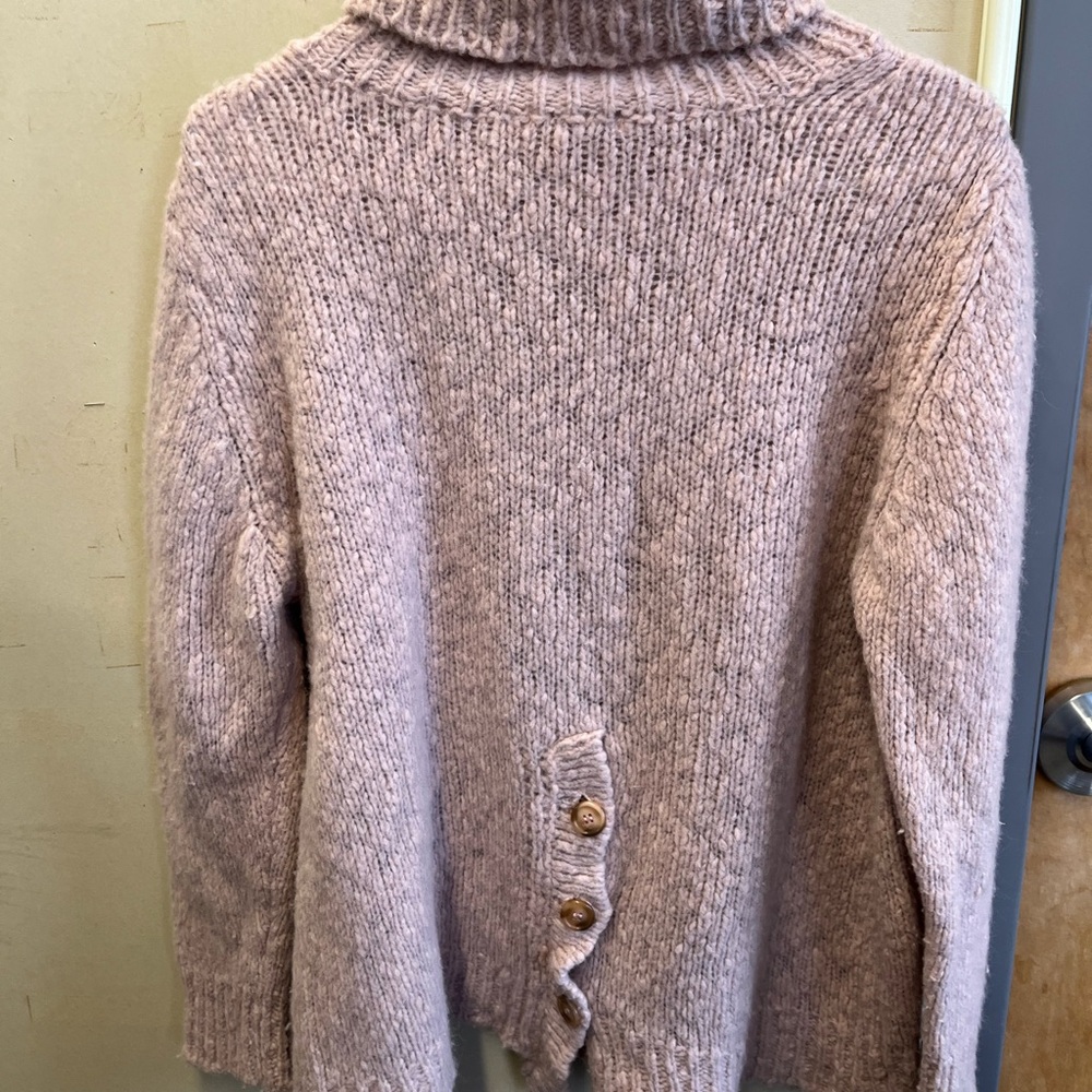 Crosley Women's angora Turtleneck Sweater in Light pink size medium